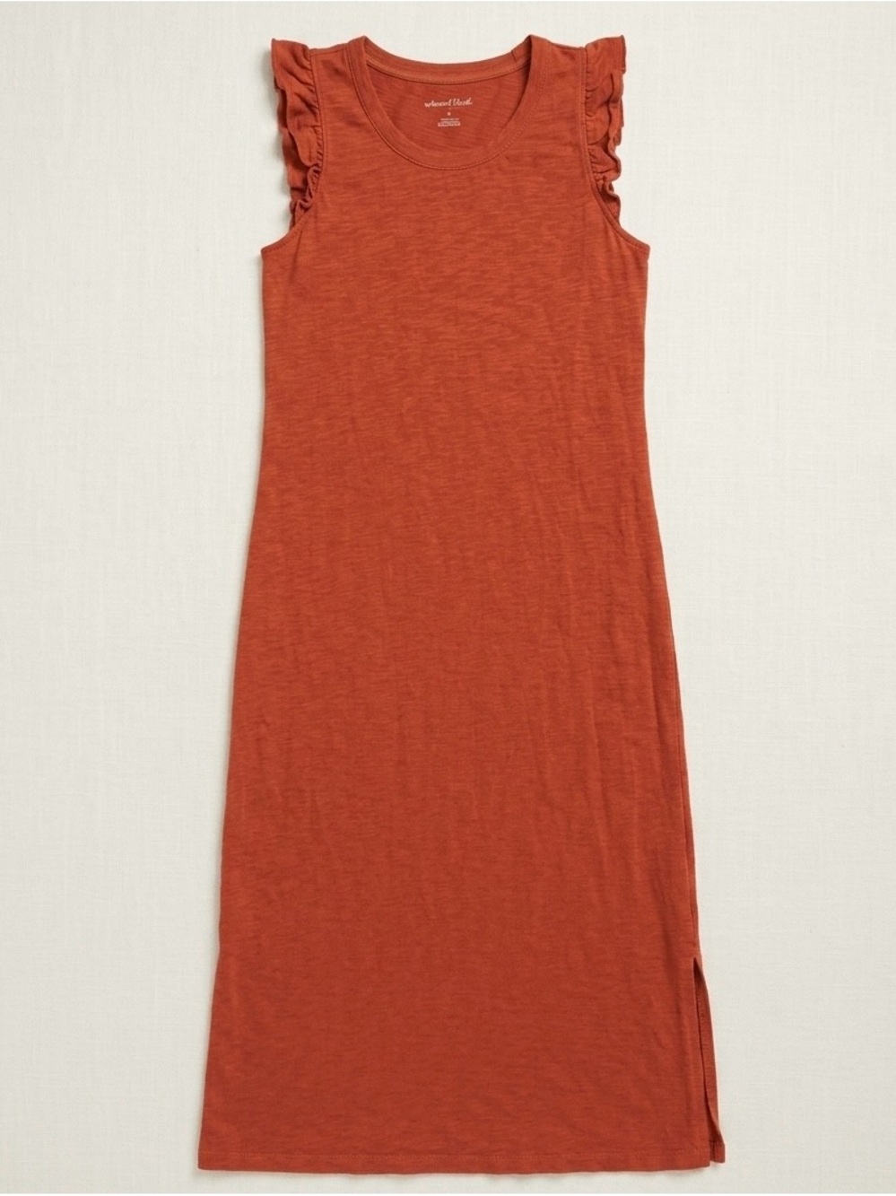 Universal Thread Ruffle Sleeve Midi T-Shirt Dress